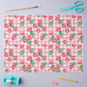 Cherry Watercolor Pattern Tissue Paper