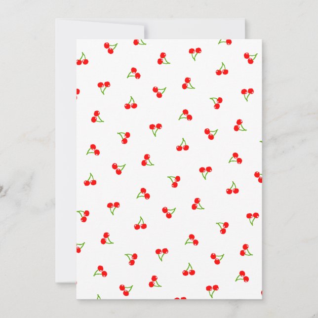 Cherry (White) Invitation (Front)