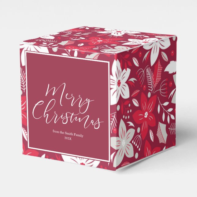 Cherry Wine Christmas | Custom Favour Box (Front Side)