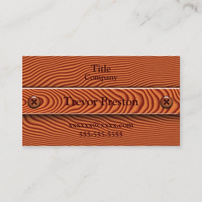 Cherry Wood Business Cards (Front)