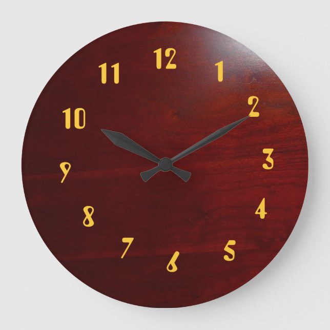 Cherry wood large clock (Front)