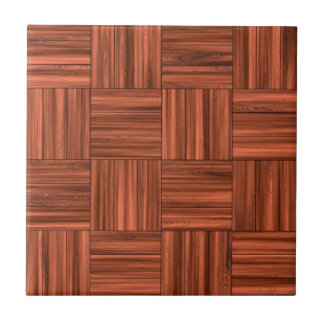 Cherry Wood Parquet Floor Pattern Tile