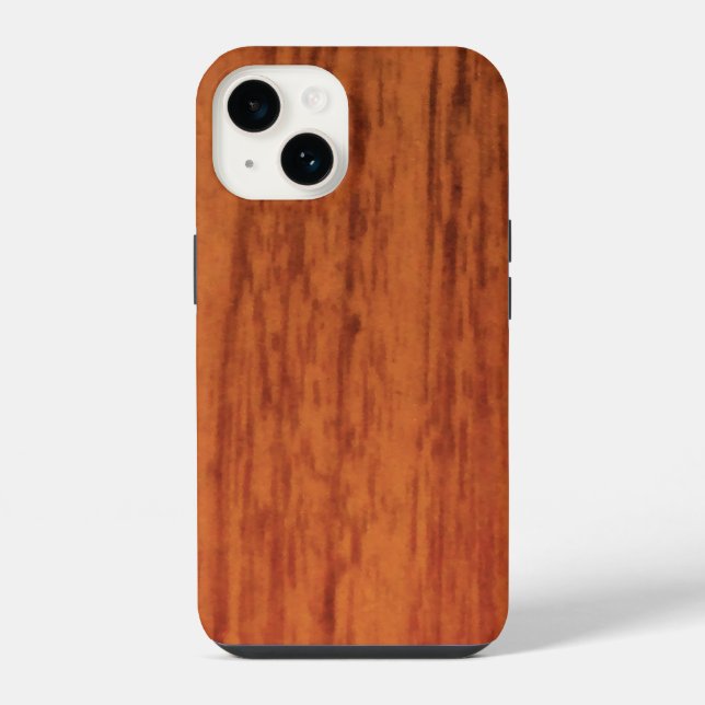 Cherry Wood Print iPhone Case (Back)