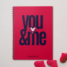 Cherry You & Me Personalised Notebook