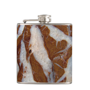 Chert with Quartz Vein Geology Hip Flask
