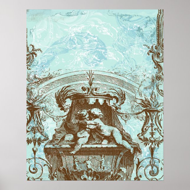 Cherub Angel French Architecture Poster Banner (Front)