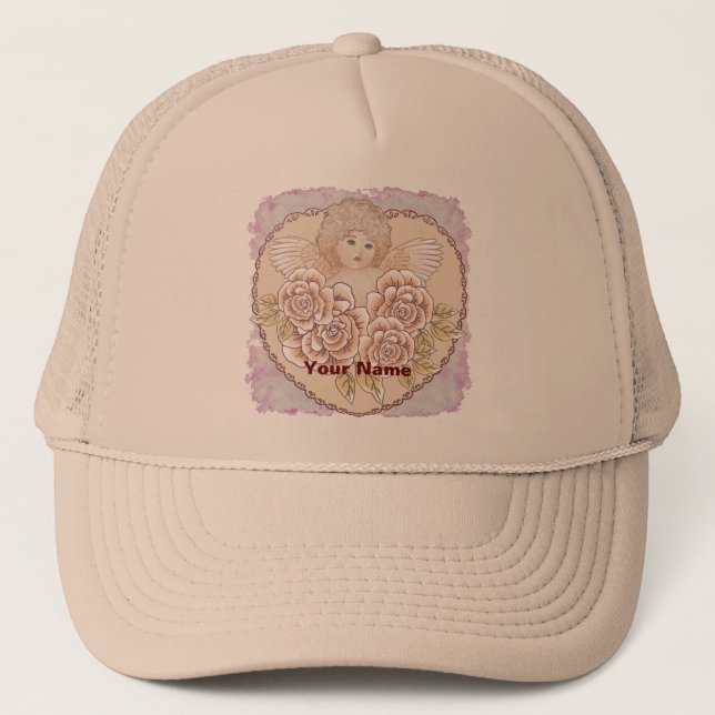 Cherub Angel Heart custom hat (Front)