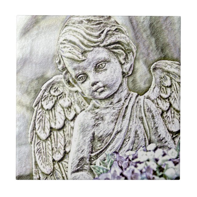 Cherub Angel Tile (Front)