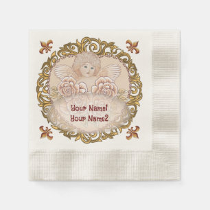 Cherub Angel wedding  napkins