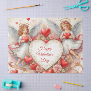 Cherub Angels Valentines Day  Tissue Paper
