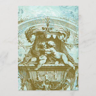 Cherub Angels Vintage Style Invitation