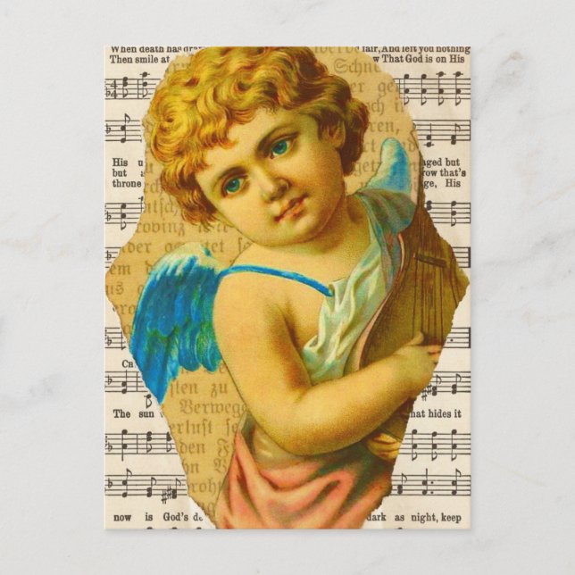 Cherub Collage In Progress Postcard (Front)