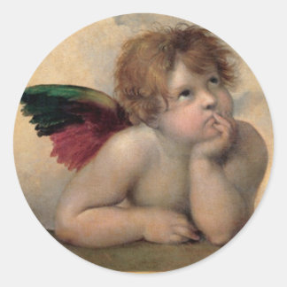 Cherub from Sistine Madonna by Raphael Classic Round Sticker