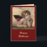 Cherub from Sistine Madonna by Raphael Holiday Card<br><div class="desc">This is one of the Cherub's from "Sistine Madonna" painted by Raphael in 1514 for a holiday fine art card .</div>