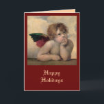 Cherub from Sistine Madonna by Raphael Holiday Card<br><div class="desc">This is one of the Cherub's from "Sistine Madonna" painted by Raphael in 1514 for a holiday fine art card .</div>