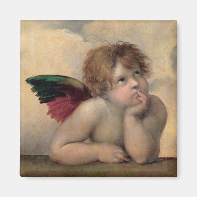 Cherub from Sistine Madonna by Raphael Magnet (Front)