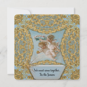 Cherub Holiday Chic Elegant Christmas Invite