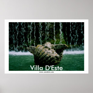 Cherub in Fountain at Villa D'Este Poster