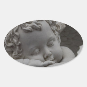 Cherub Oval Sticker