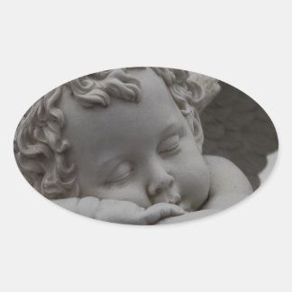 Cherub Oval Sticker