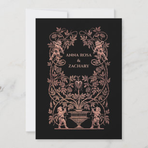 *~* Cherub QR PHOTO AR6 RSVP Victorian Wedding Invitation