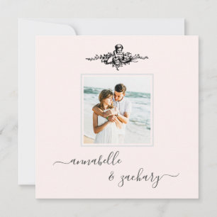 *~* Cherub Rings Bands QR PHOTO AR6 RSVP Wedding Invitation