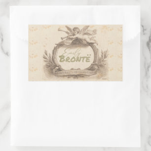 Cherub Vintage Line Art Author Signature Sticker