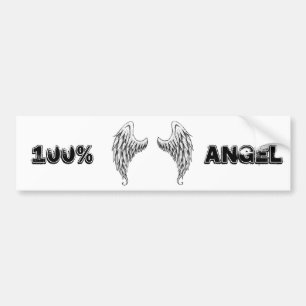 cherub wings 2 bumper sticker