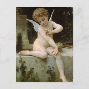 Cherub With A butterfly Postcard