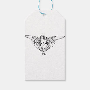 Cherubim angel painting gift tags