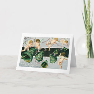 Cherubs and bells holiday card