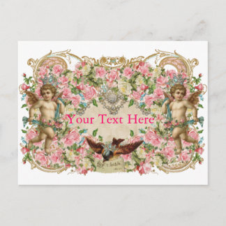 Cherubs & Bird Postcard