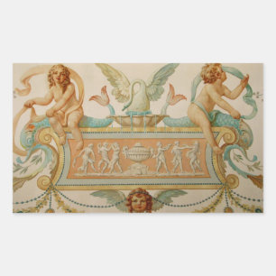 Cherubs from The Golden Age Rectangular Sticker