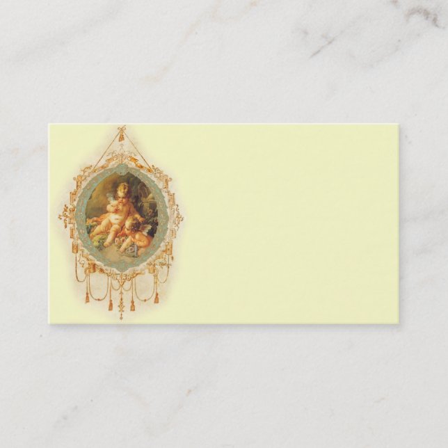 Cherubs in Golden Frame Business Cards (Front)