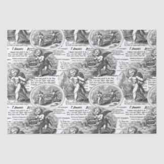 Cherubs in Love Romantic French Toile de Jouy Tissue Paper