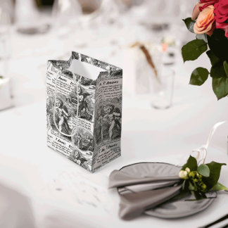 Cherubs in Love Romantic French Toile Medium Gift Bag