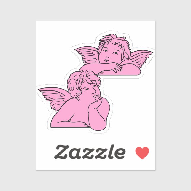 Cherubs line art inspired by Italian artist Raphae (Sheet)