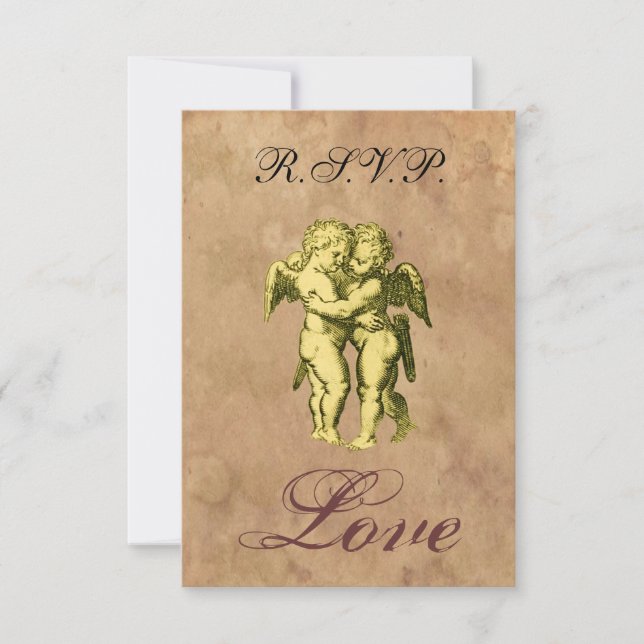 Cherubs Love R.S.V.P. Cards (Front)