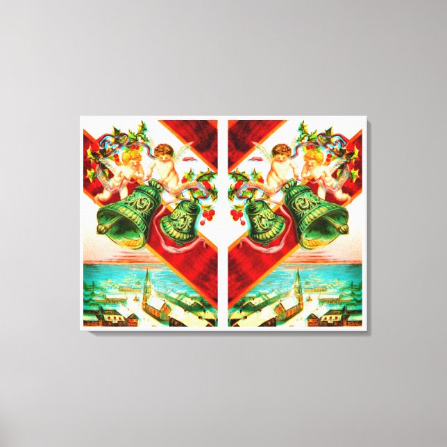 Cherubs ringing bells canvas print (Front)