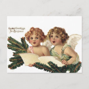 Cherubs Singing Carols Postcard