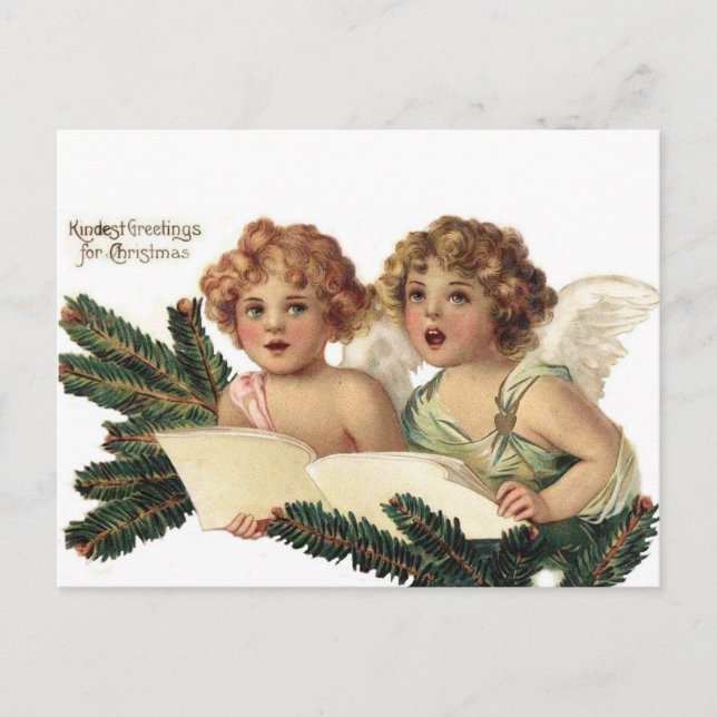 Cherubs Singing Carols Postcard (Front)