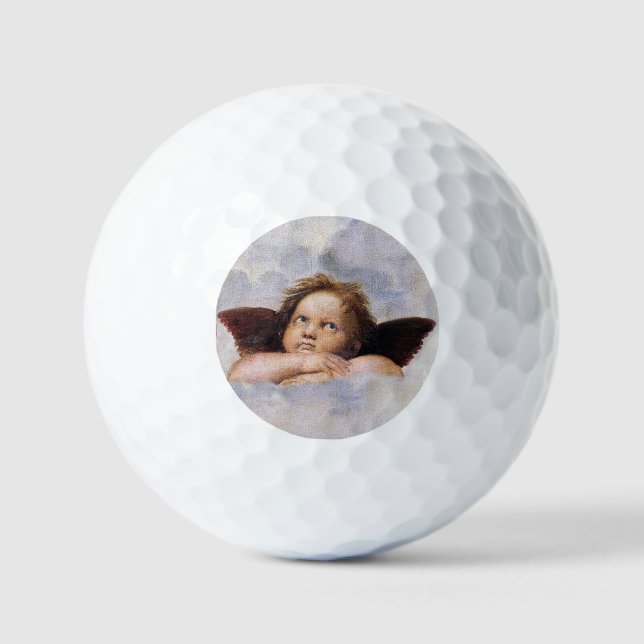 Cherubs, winged Angels painting by Raffael  Golf Balls (Front)