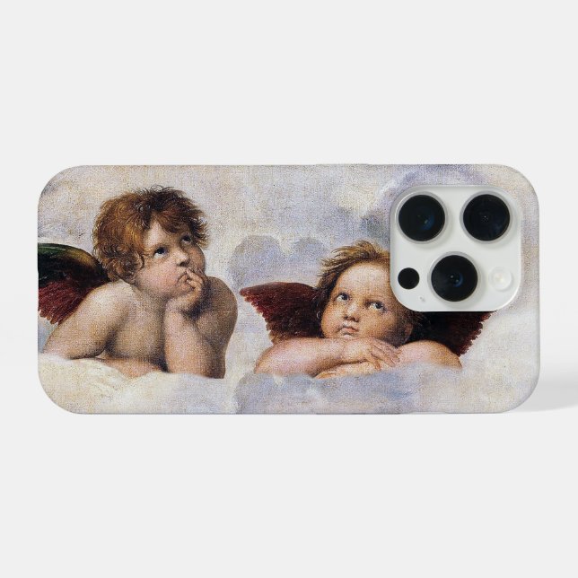 Cherubs, winged Angels painting by Raffael  iPhone Case (Back Horizontal)
