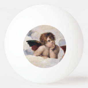 Cherubs, winged Angels painting by Raffael  Ping Pong Ball