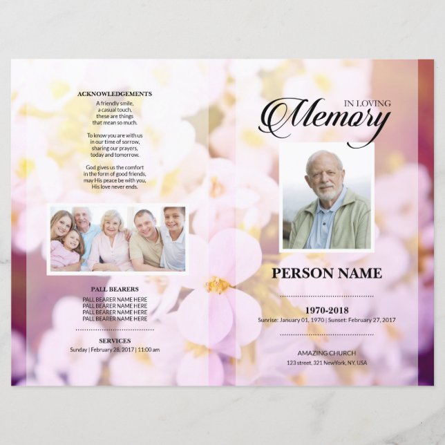 Chery Blossom Funeral Template (Front)