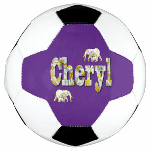 Cheryl Name With Elephants, Soccerball Football