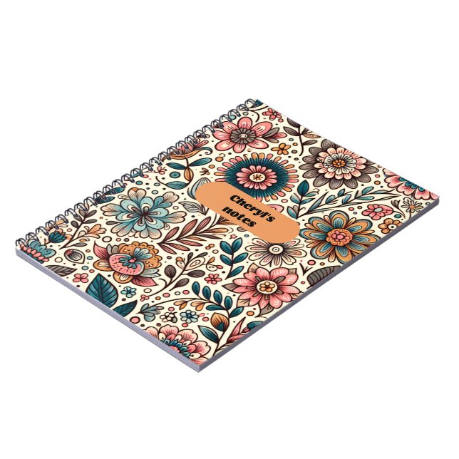 Cheryl's Notes Floral  Notebook (Left Side)
