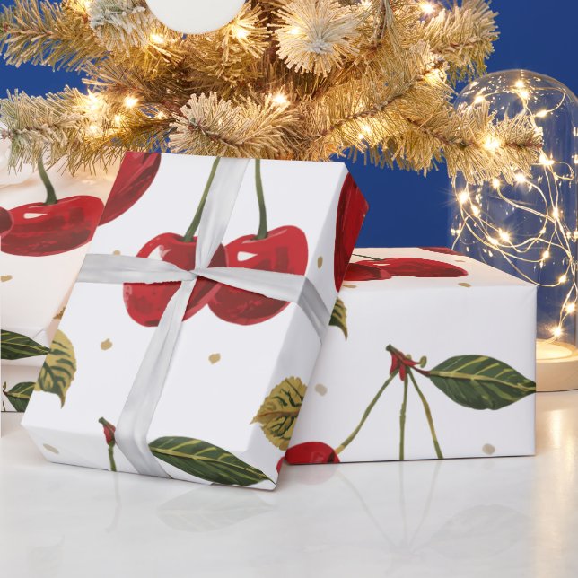 Cheryy on top Theme Aesthetic Viral Wrapping Paper (Holidays)