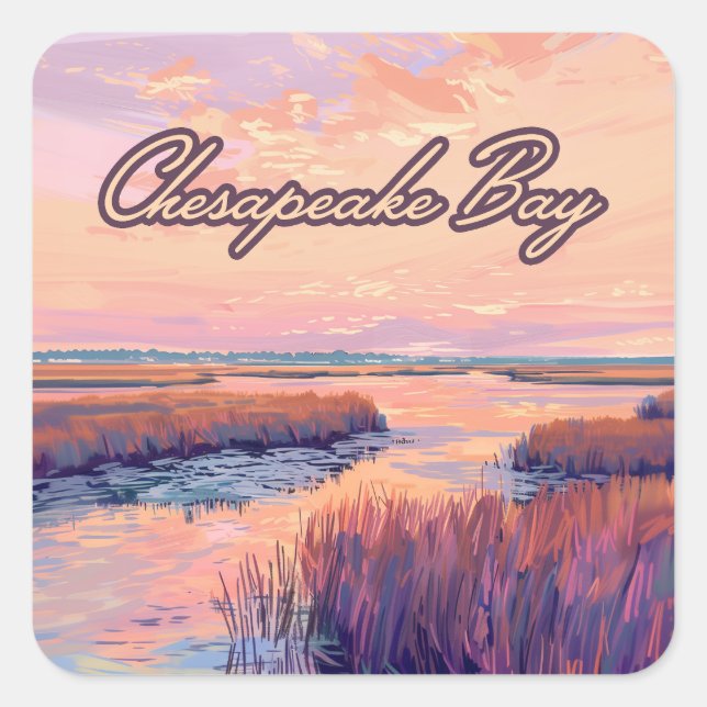 Chesapeake Bay Annapolis Maryland Virginia Sunrise Square Sticker (Front)