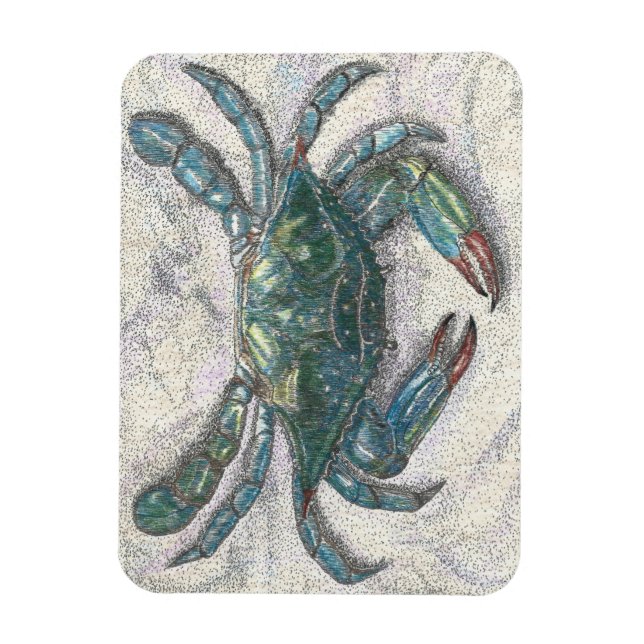 Chesapeake Bay Blue Crab Fridge Magnet (Vertical)